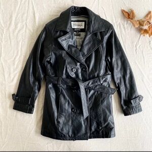 Pelle studios leather trench coat